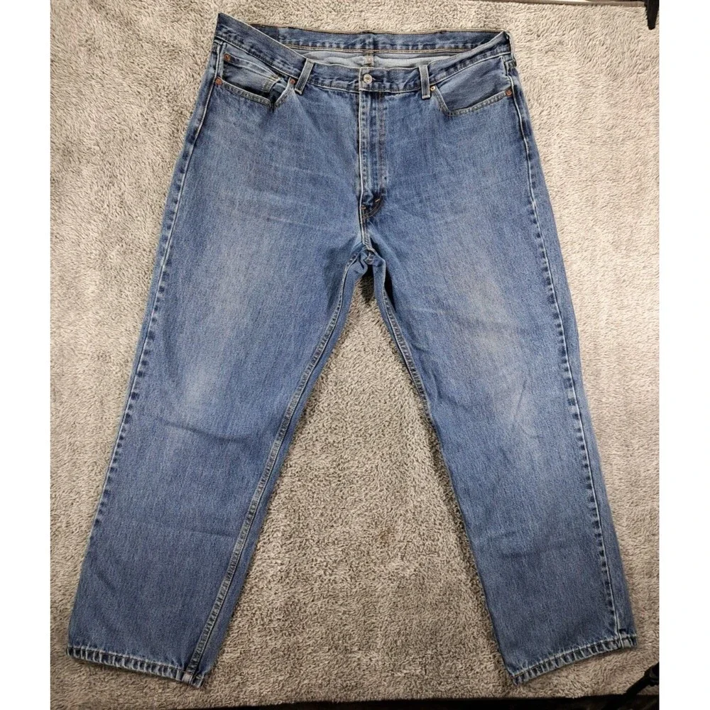 Levi's Strauss & Co Jeans Mens Sz 42x32 550 Relaxed Fit Straight Leg Denim Blue - Picture 2 of 16